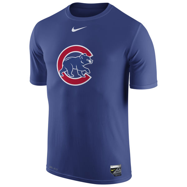 MLB Men Chicago Cubs Nike Authentic Collection Legend Logo 1.5 Performance TShirt Royal->->Sports Accessory